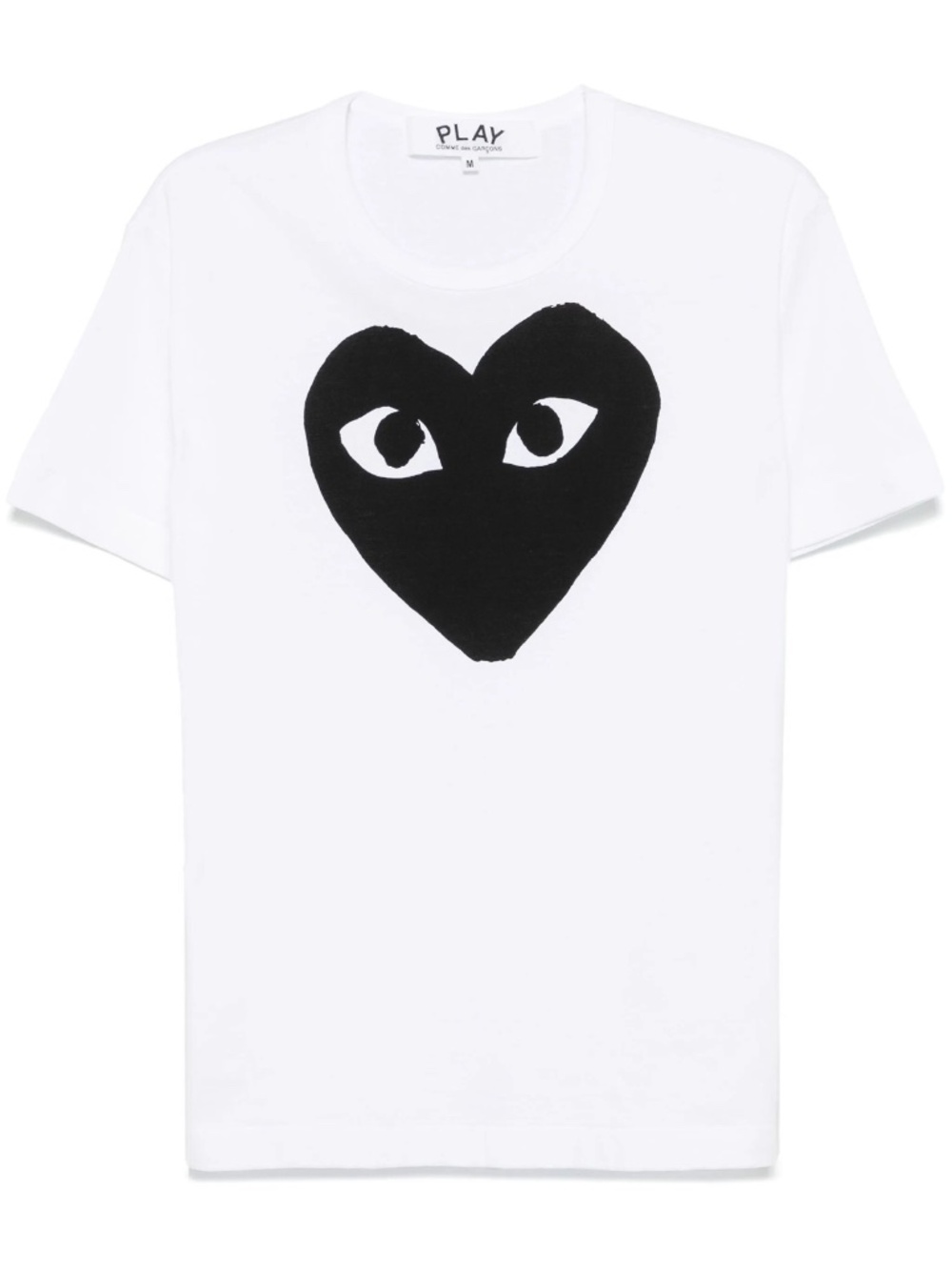 COMME DES GARÇONS PLAY heart print T-shirt White fits like large